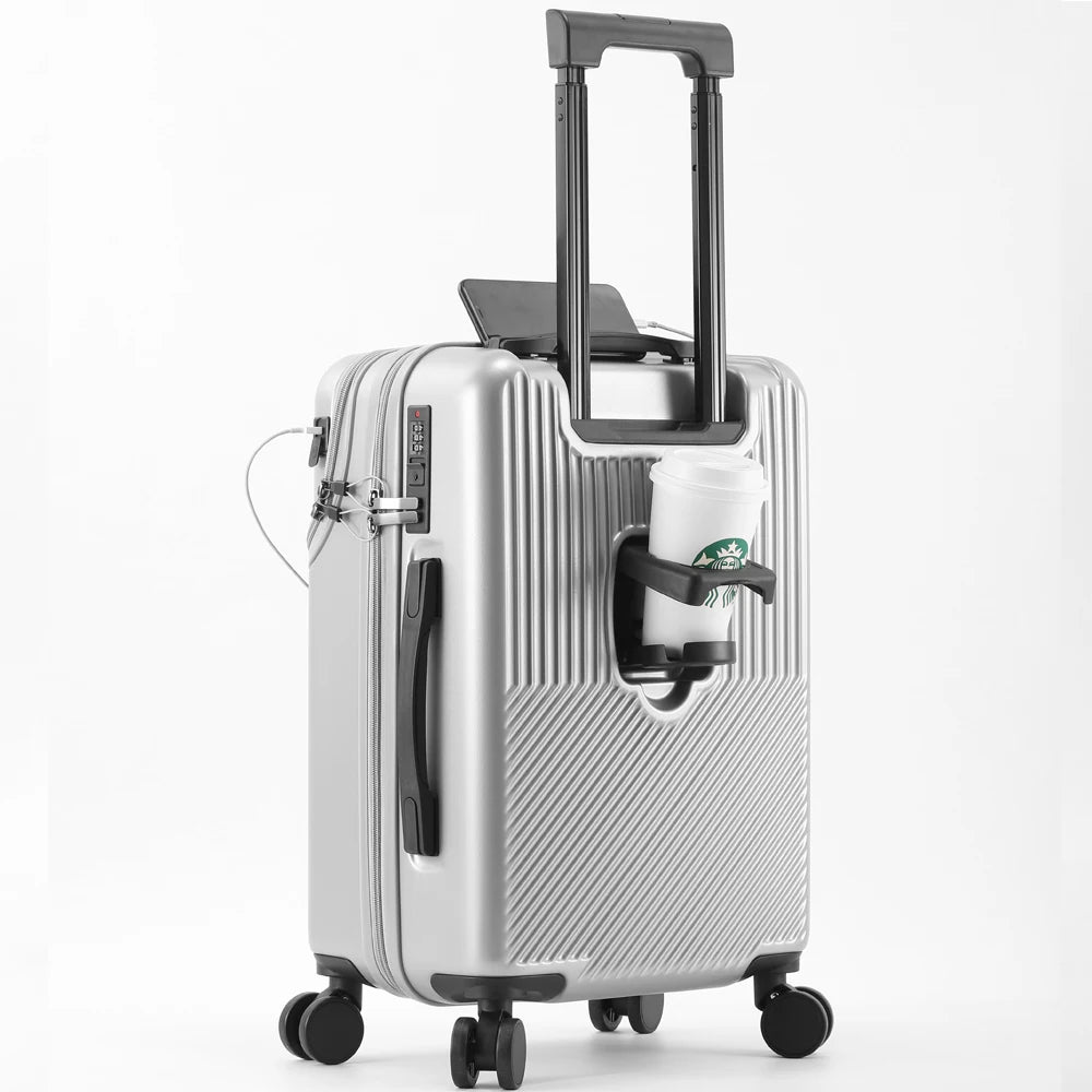 Wholesale Three-Piece ABS Travel Set Suitcase with Universal Large Capacity Spinner Caster Wheels Aluminum Frame for Men Women