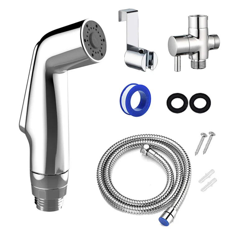 Modern Handheld Bidet Sprayer Set for Bathroom Toilet with Cloth and Diaper Sprayer Attachment