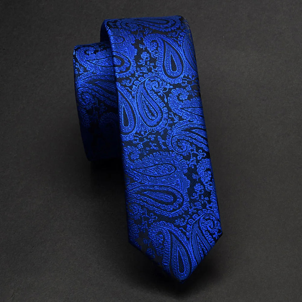 5cm Slim Ties for Man Waterproof Design Necktie Fashion Paisley Skinny Neck Tie