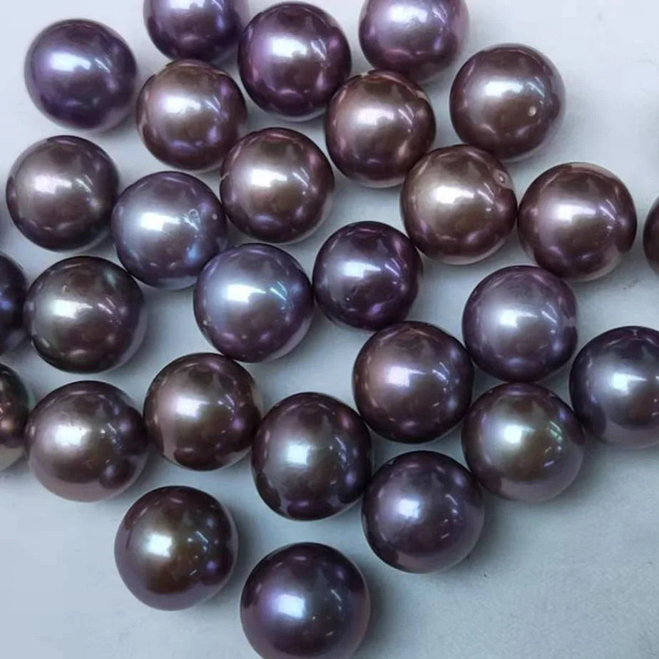 Wholesales DIY BEADS14-16 mm AAA  High Luster Perfect Round 100% Nature Edison Freshwater Pearl Half or No Hole