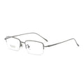 Luxury Business Pure Titanium Half Frame Glasses ultra Light Men Optical Eyeglasses