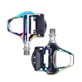Aluminum Alloy Ultralight Pedal Rainbow Multicolour Electroplating Sealed Bearing Self Lock Bicycle Pedal