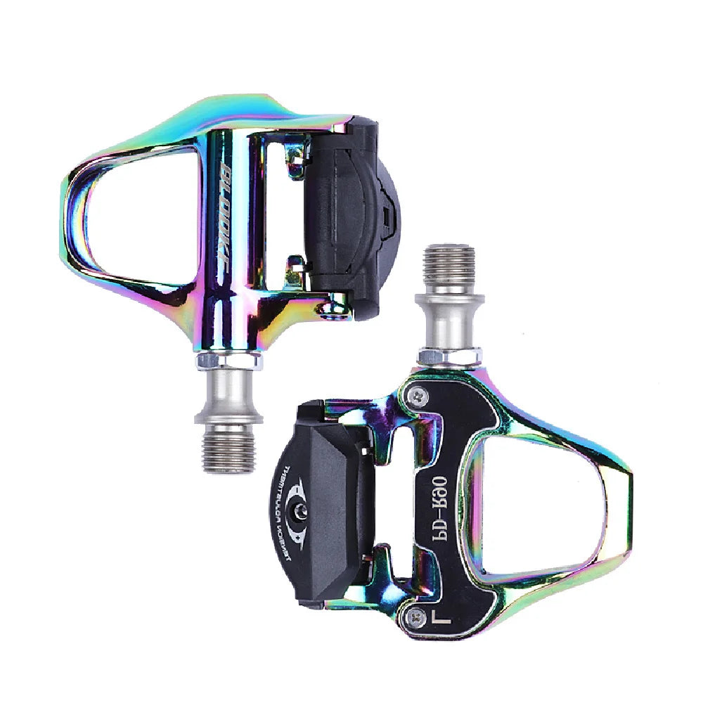 Aluminum Alloy Ultralight Pedal Rainbow Multicolour Electroplating Sealed Bearing Self Lock Bicycle Pedal