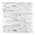 Factory Outlet Oblong Peel and Stick Wall Tiles Metal Home Decoration Self-Adhesive Mosaic Tiles Textured Stone Look