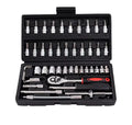 Professional 46pcs Universal Hardware Wrench Set Customizable OEM Car Repair Spanner Tool Box Plastic Steel Screwdrivers for