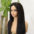 Wholesale Straight Wig 250 Density Transparent Lace 4 by 4 Closure Wigs for Black Women Natural Human Hair Wigs With Closure