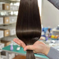 Invisible Long Tape PU Weft Virgin Chinese 100% Human Hair Bundles Natural Hair Seamless No-Glue Injected Tape Extensions Thick