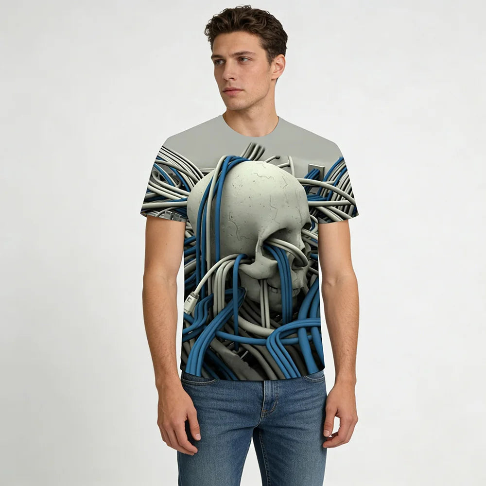 Fitspi 3d T-shirts Funny Printed Short Sleeve Novelty Casual Tee Wholesale Dropshipping