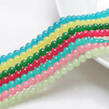 Wholesale Colorful 8mm Imitation Jade Beads DIY Necklace Bracelet Jewelry Accessories Round Glass Beads for Jewelry Making