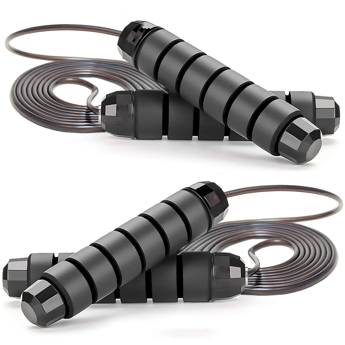 Lightweight PVC Jump Rope with Custom Logo Foam Handle Adjustable Heavy Duty Speed Weighted Steel Wire MegaBDM