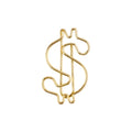 Creative Cute Gold Bright Color Money Dollar Sign Shaped Paper Clip Cartoon Office Supplies Pin Bookmark