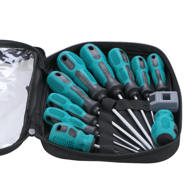Multifunctional Magnetic Insulated Screwdriver Set Phillips Slot Screwdriver Steel Plastic DIY Industrial Customizable OEM