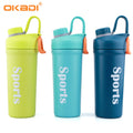 New Design Double Wall Stainless Steel Vacuum Insulated Sports Water Bottle Metal Thermos Flask Shake Bottle with Blender Shake
