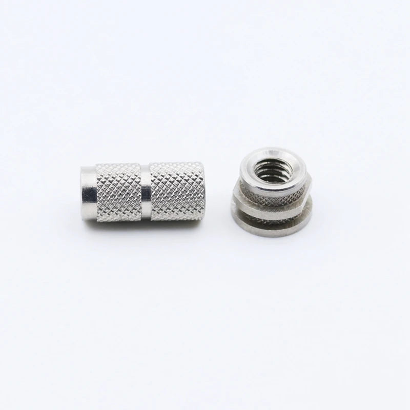 M3 M4 M5 M6 Embedded Parts Knurling Stainless Steel Insert Threaded Nut for Plastic Circuit Board Zinc Plated Finish
