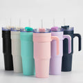 Custom Logo 40Oz Insulated Stainless Steel 40 Oz Glass Travel Mug Handle Car Tumbler Cup With Handle