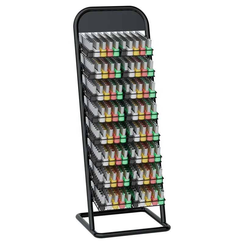 Floor Standing Metal Nail Polish Rack Display Skin Care Products Cosmetic Makeup Holder Display Rack Stand