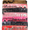 24pcs Professional Makeup Brush Set with Fan Brush Synthetic Hair Plastic Handle Beauty Tools for Face Concealer & Eyeshadow