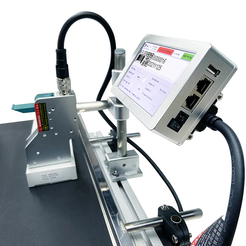 KELIER 2021 New Digital Touch Screen Portable Mobile Color Online Inkjet Printer for Plastic Bottle Carton