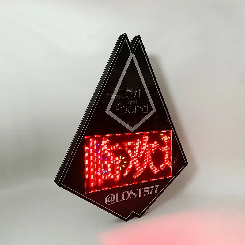 Custom Acrylic LED VIP Service Display Letter Message Board With Programmable Rolling Captions by App