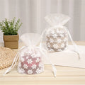 Lace Gift Bags White Sheer Organza Bags for Candy Packings Gift Wrapping Wedding Party Supplies10*14CM