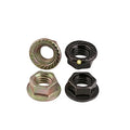 High Strength Hexagonal Flange Nuts with Serrated Teeth Anti-Slip Lock Nut Customized Zinc Plated Fasteners in Stock