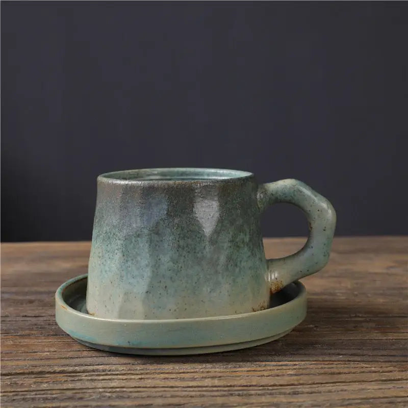 Creative Retro Mug Coffee Cup Ceramic Cup Home Use Simple Breakfast Cup Milk Oatmeal Cup Water Cup Tea Cup
