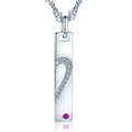 Hang Card  Heart Necklace 925 Silver Diamond Necklace for Woman