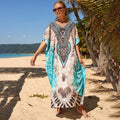 Location Print Resort Robe Bikini Beach Blouse