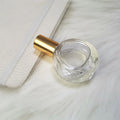Wholesale Essential Oils Dispenser 12ml clear Flat Oval Shape Tiny Glass Bottle With Stainless Steel Roller and Shiny Caps
