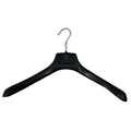42cm Black Plastic Flexible Wardrobe Supermarket Clothing Adult Coat Suit Hanger for Garment