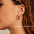 VIANRLA Stainless Steel 22mm Chunky Hoop Earrings Minimalist Daily Women Fashion Jewelry Gift Free Laser LOGO