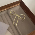 Wholesale High-end Minimalist Metal Brooch Personalized Irregular Heart-shaped Bow Brooch