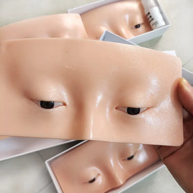 Permanent Makeup Reusable Lash Practice Model Silicone Face Eye Makeup Practice Board Silicone Skin for Cosmetic Training