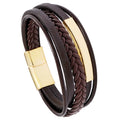 Simple All-match Men's Stainless Steel Cuff Bracelets Student New Black Gun Plated Geometric Europe & US Style