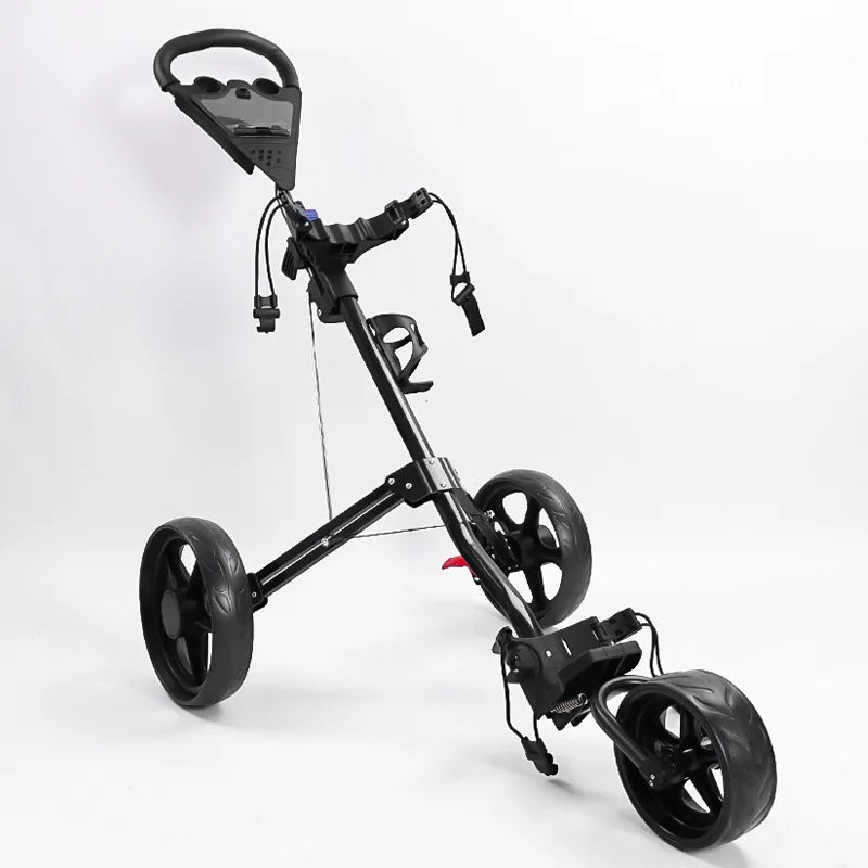 Manufacturers Wholesale Golf Trolley Three-wheeled Golf Bag Trolley Foldable Golf Bag Trolley
