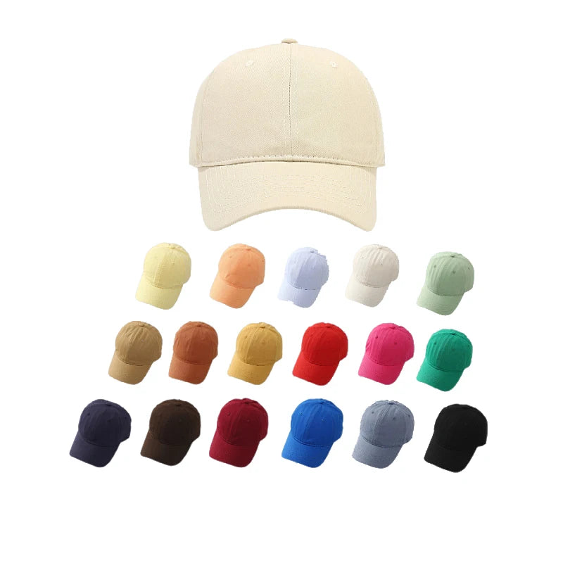 Unisex Breathable Unstructured Soft Classic Children Curved Brim Sports Baseball Cap Custom Logo 6 Panel Kids Blank Dad Hats