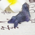 Huiying Hot sale Fluorite sea lions for decor 2.5inch natural gemstone animal sea lions precious stone crafts