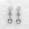 Sterling Silver 4*6mm Semi Mount Stud Eardrops Empty Frame Support Blank Setting S925 Base Without Center Stone DIY for Inlay
