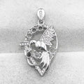 Sterling Silver 3*3mm Semi Mount Pendant Empty Frame Blank Support Setting S925 Base Holder Without Center Stone for DIY Inlay