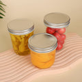 Classic Empty Clear Round Glass Mason Jar 100ml 300ml 500ml Glass Storage Container With Metal Lid for Honey Jam Gherkin Spice