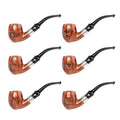XIAOXIONG Factory Custom 9mm Pear Design Classic Bent Type Smoking Pipe Portable Lacquer Finish Wooden Accessory Custom Logo