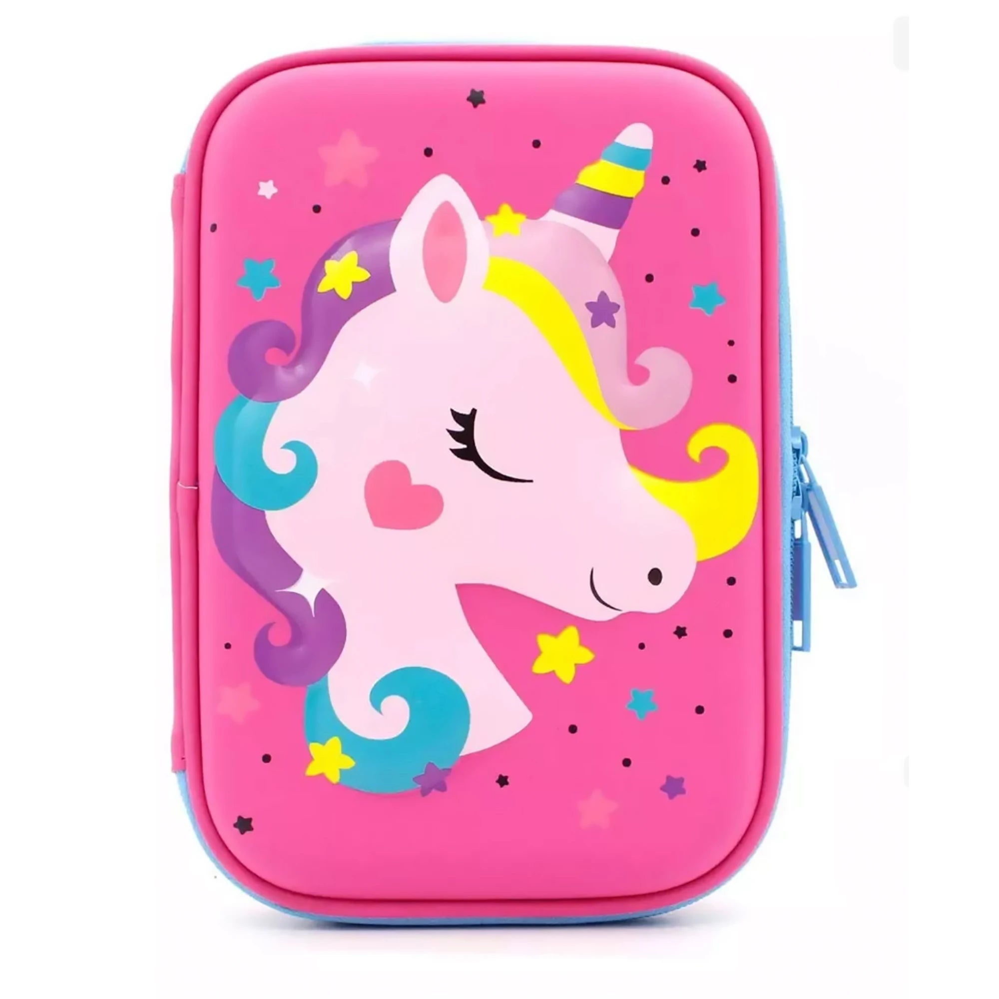 Custom Waterproof Shockproof EVA Pencil Case Girl 3d Cute Unicorn Pencil Case Stationery Case