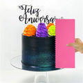 AK Custom Colorful Plastic Cake Decorating Tools Smoother Cream Pastry Frosting Icing Comb with Straight Edge Baking Pastry Tool
