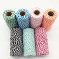 2MM 8PLY 2 Strands Twisted 100m Spool Natural Cotton Bakers Twine Packaging for DIY Decoration
