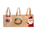 2022 Hot Selling in China Cheap Price Santa Claus Small Merry Christmas Gift Cotton Handle Offset Printing Kraft Paper Bag Boxes
