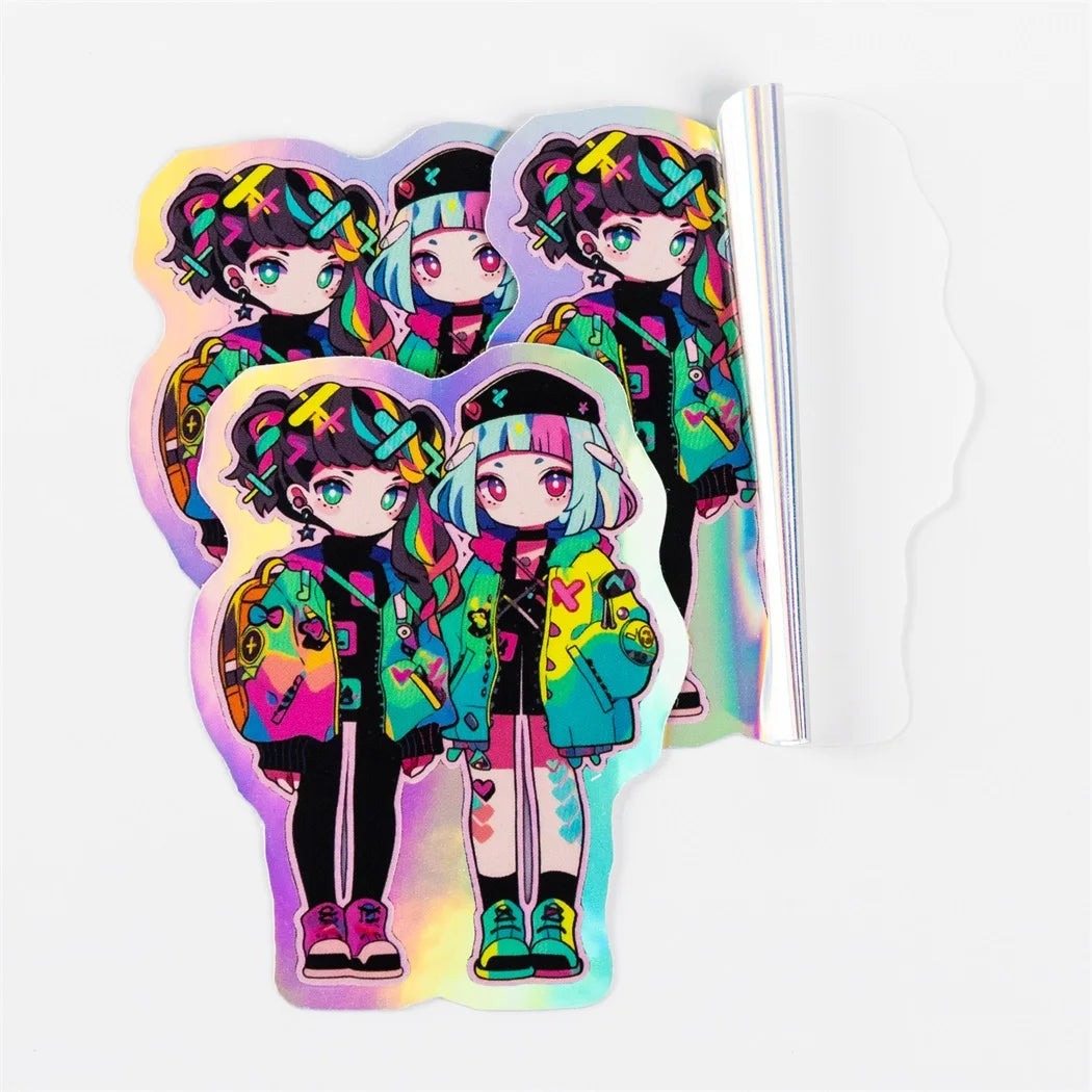 Custom Logo Decoration Cartoon Die Cut Self Adhesive Waterproof Anime Vinyl Sticker