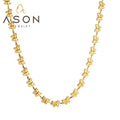 Ason Jewelry New Trendy Stainless Steel Butterfly Charm Necklace 18K Gold Plated Butterfly Link Necklace for Women
