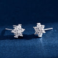 Wholesale Earrings Jewelry Rhodium Plated Cubic Zirconia Star Flower Stud Earring 925 Sterling Silver Fine Jewelry Earrings