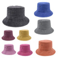 Vintage Sunproof 100% Cotton Wash Fabric Soft Custom Logo Embroidery Printing Orange Men Beach Girls Fisherman Bucket Cap Hat