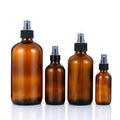60ml 120ml Boston Shaped Brown Glass Cosmetic Bottles with Mist Spray Pump/Dropper Lid/Screw Cap Sealing Type Pump Sprayer